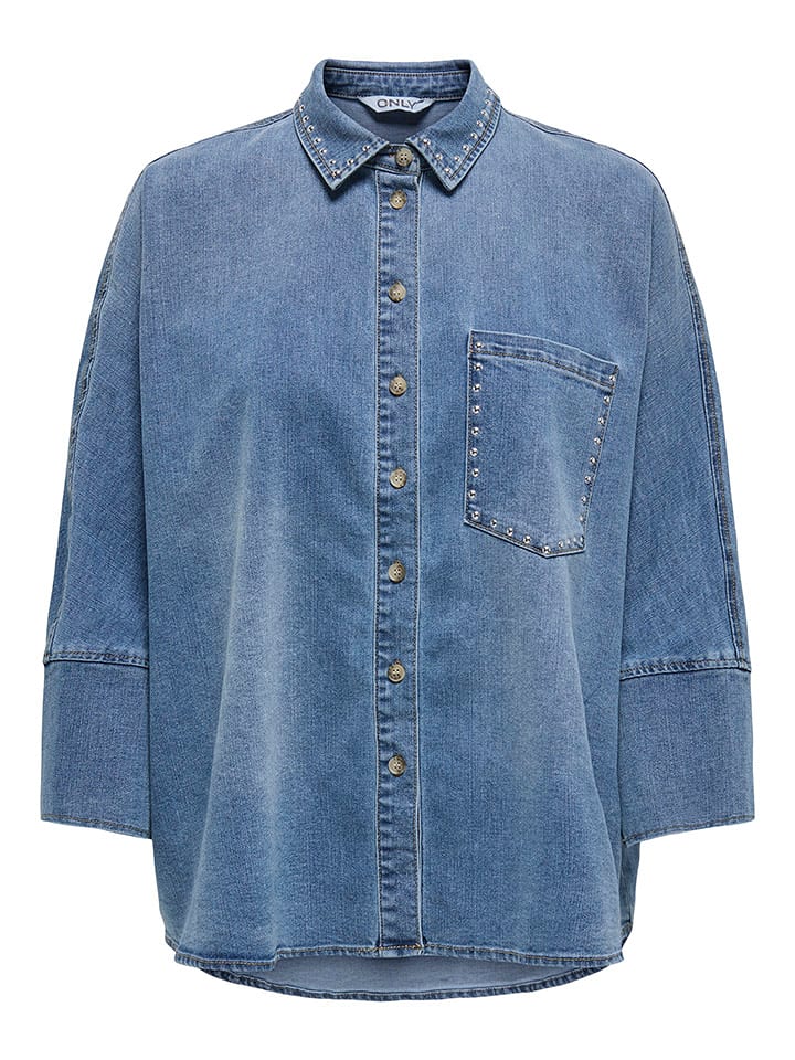 ONLY Koszula dżinsowa w kolorze niebieskim rozmiar: XL
