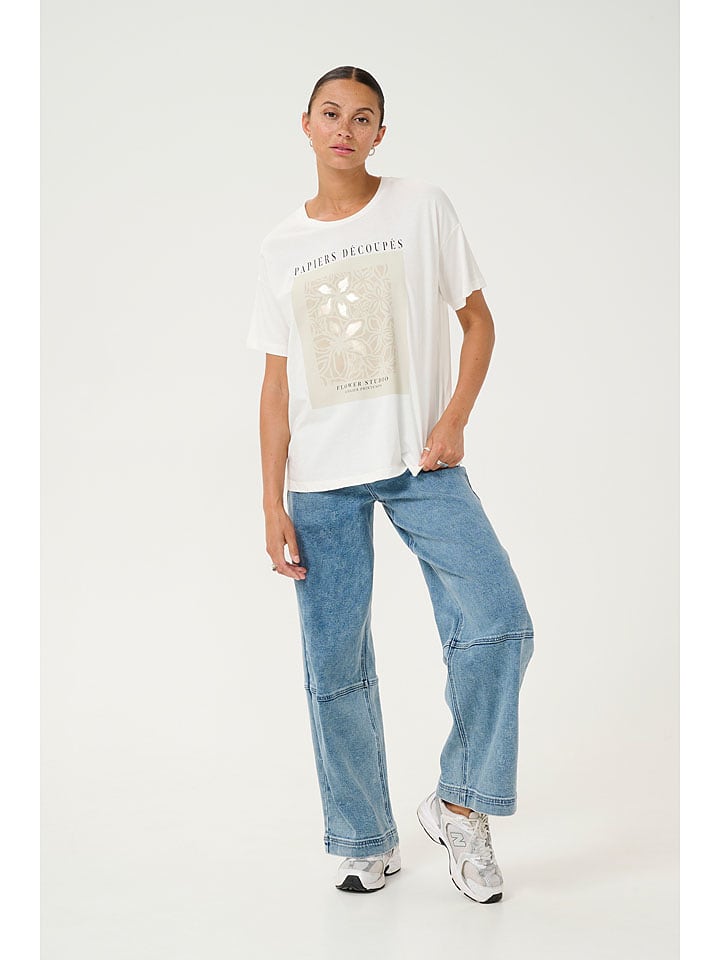 Kaffe Koszulka "Fin" w kolorze białym rozmiar: XXL