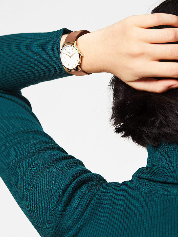 Liebeskind Zegarek kwarcowy w kolorze złoto-jasnobrązowo-białym rozmiar: onesize