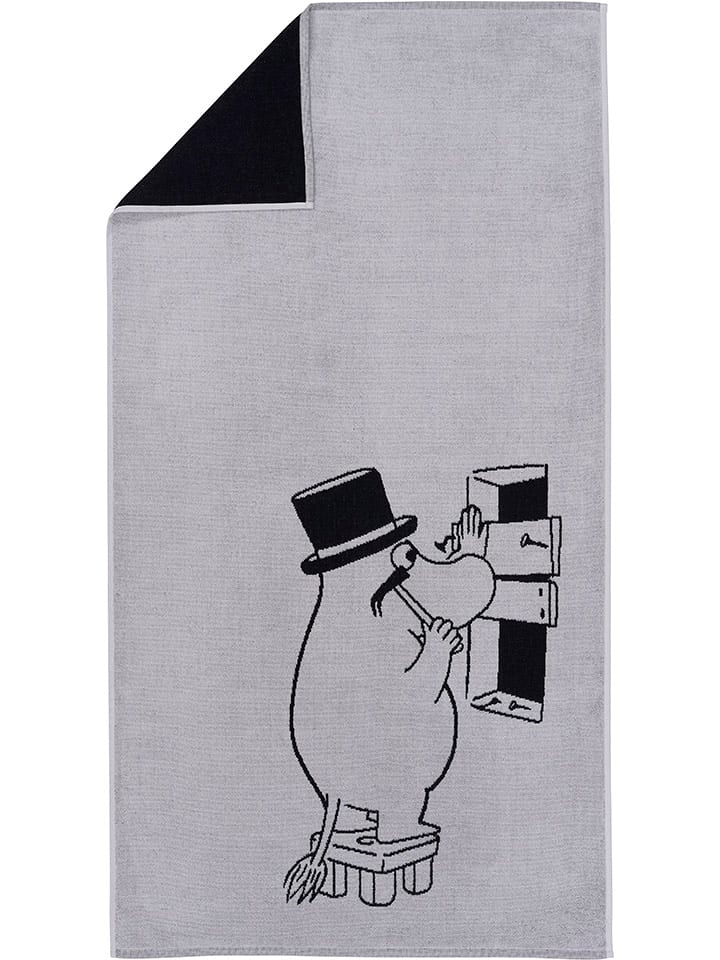 Moomin Ręcznik prysznicowy "Moominpappa" w kolorze czarno-szarym - 140 x 70 cm rozmiar: onesize