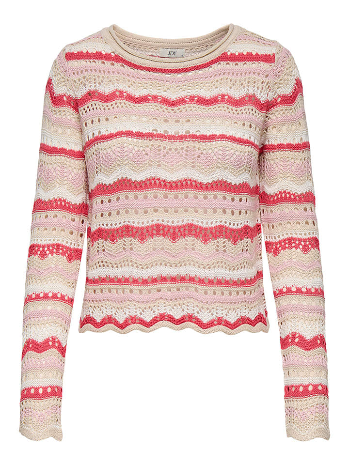 JDY Sweter w kolorze beżowym rozmiar: XL