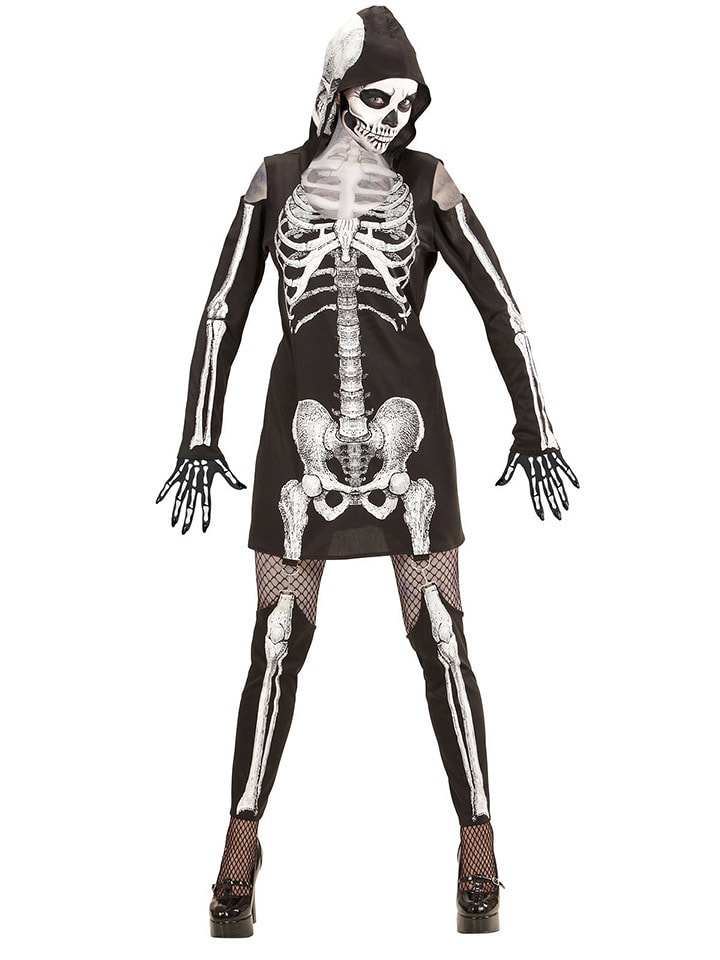 Widmann 2-częściowy kostium "SKELETON LADY" w kolorze czarnym rozmiar: L