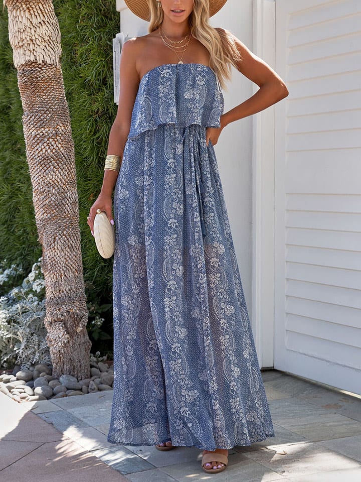 Milan Kiss Sukienka w kolorze niebiesko-białym rozmiar: M