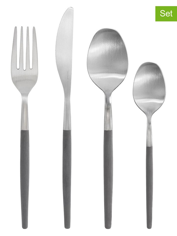 Blomus 16-częściowy zestaw sztućców "Maxime" w kolorze srebrno-szarym rozmiar: onesize