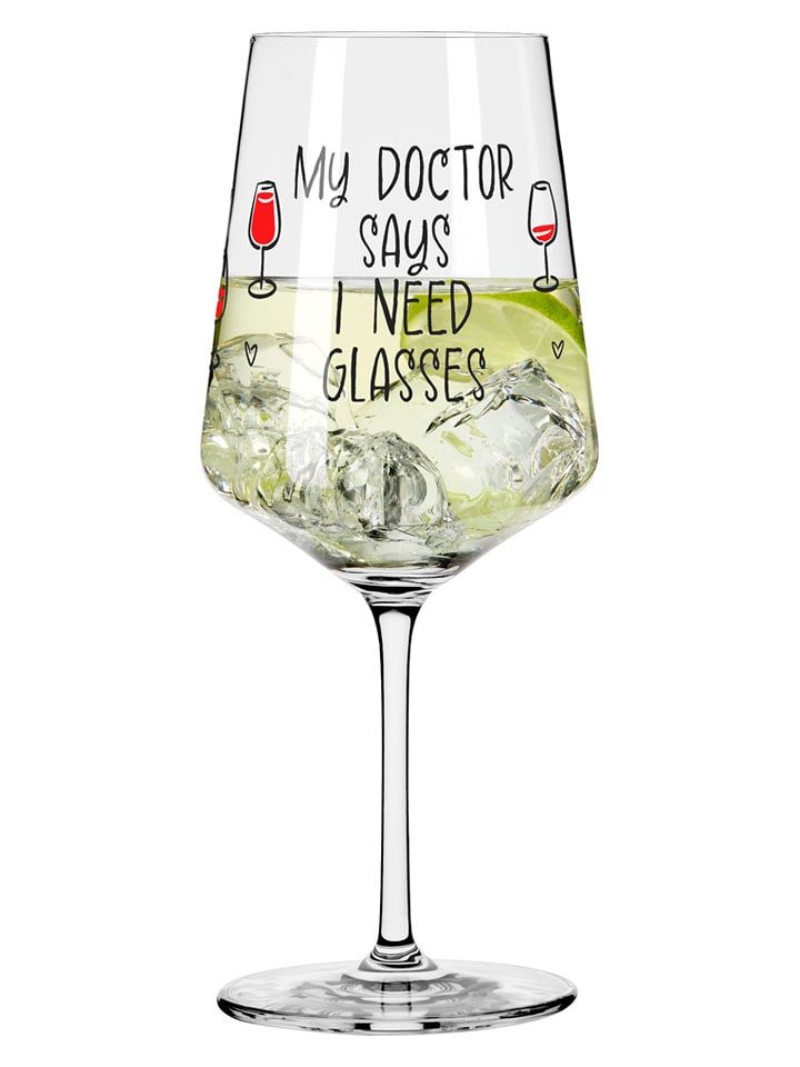 RITZENHOFF Kieliszek w kolorze czarno-czerwonym do koktajli - 500 ml rozmiar: onesize