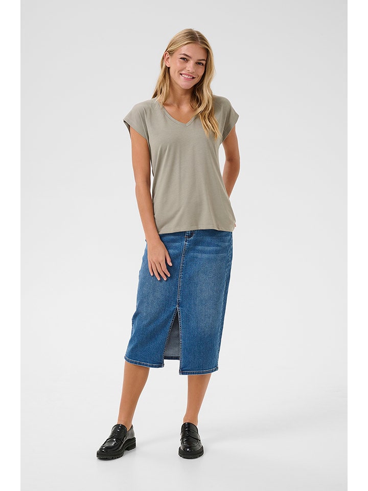 Kaffe Koszulka w kolorze beżowym rozmiar: L