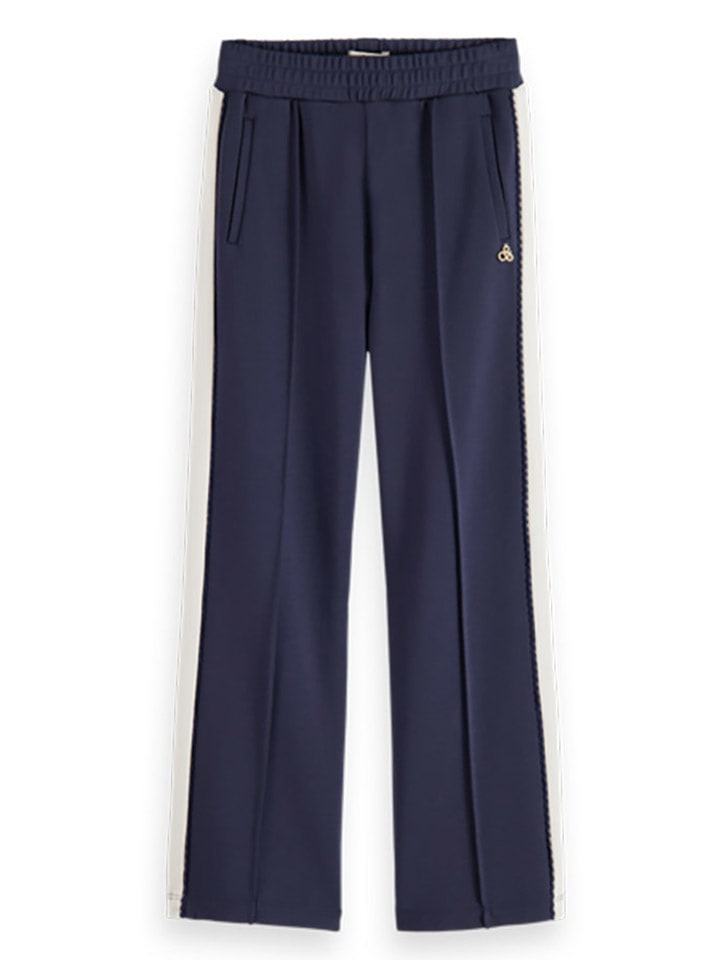 Scotch & Soda Spodnie dresowe w kolorze granatowo-białym rozmiar: 140