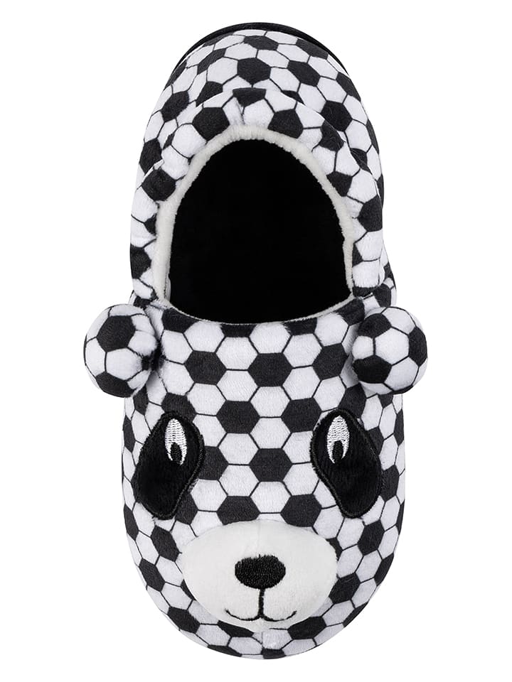 Fun Socks Kapcie w kolorze czarno-białym rozmiar: 29/30