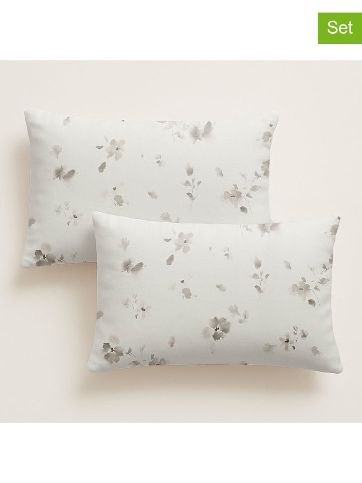 Pierre Cardin Perkalowe poszewki (2 szt.) w kolorze beżowym na poduszkę rozmiar: 50x80 cm