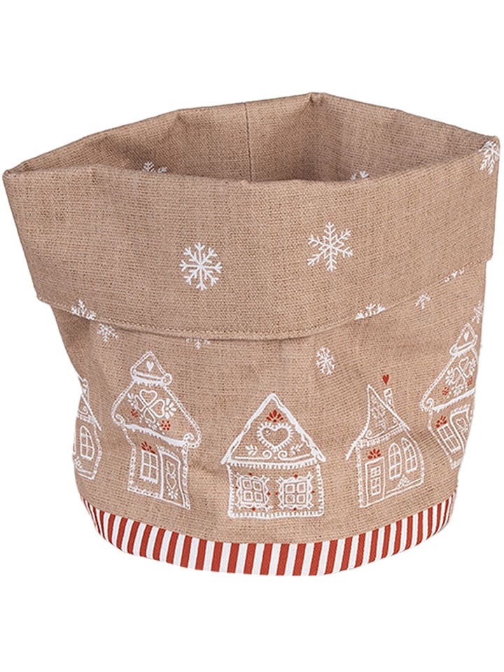 Clayre & Eef Koszyk w kolorze beżowym na chleb - wys. 16 x Ø 15 cm rozmiar: onesize