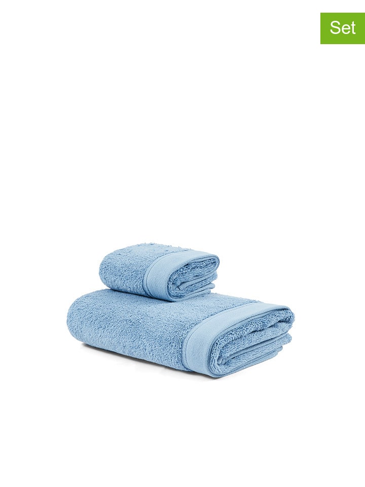 Lanerossi Ręczniki (2 szt.) w kolorze niebieskim do rąk rozmiar: onesize