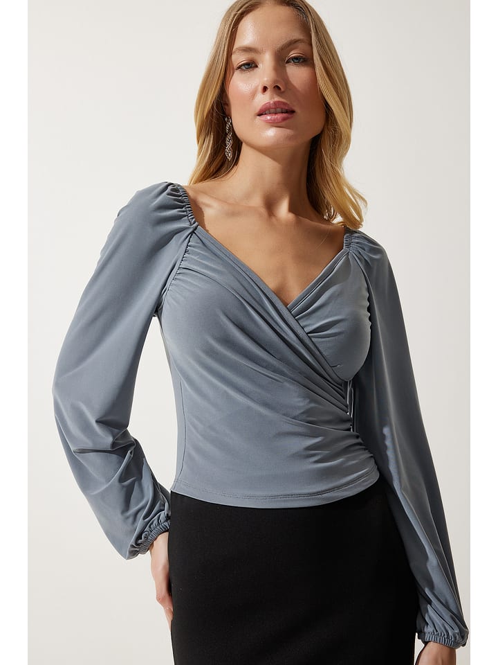 Happiness Istanbul Bluzka w kolorze szarym rozmiar: 36