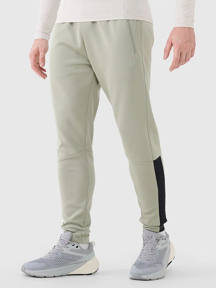 4F Spodnie sportowe w kolorze beżowym rozmiar: XL