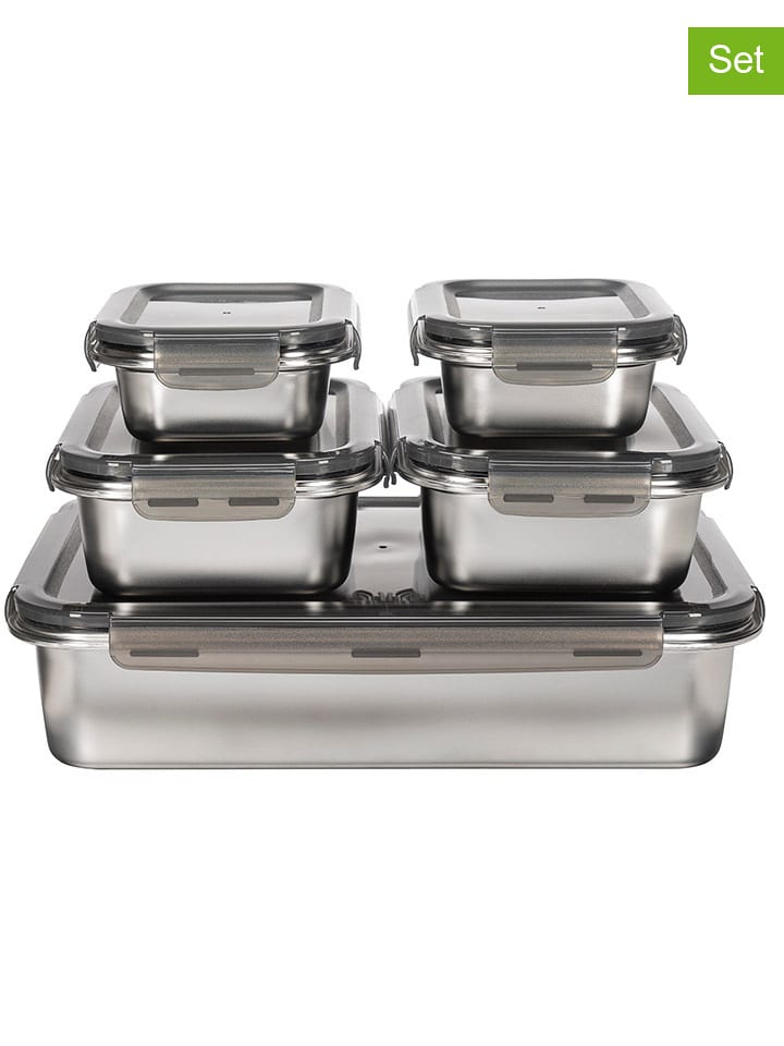 Laguiole Pojemniki (5 szt.) w kolorze srebrnym rozmiar: onesize