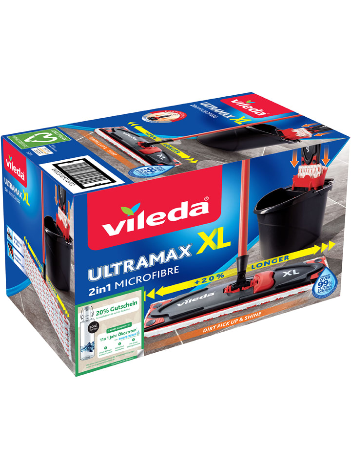 Vileda Zestaw "Ultramax XL Universal" w kolorze czarno-czerwonym do mycia podłóg rozmiar: onesize