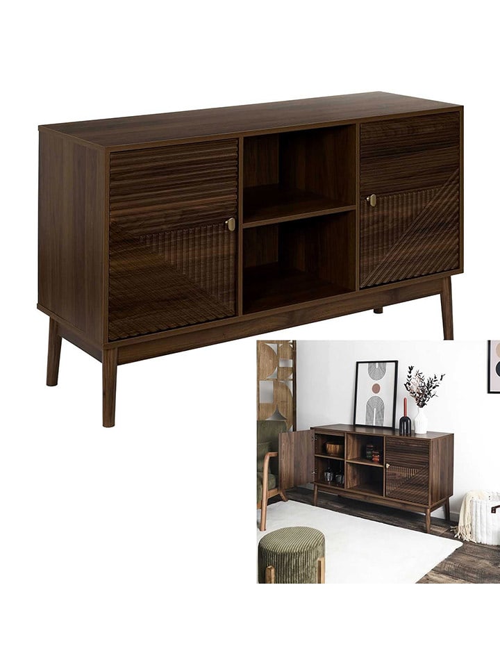 THE HOME DECO FACTORY Komoda "Tiffany" w kolorze brązowym - 120 x 70 x 40 cm rozmiar: onesize