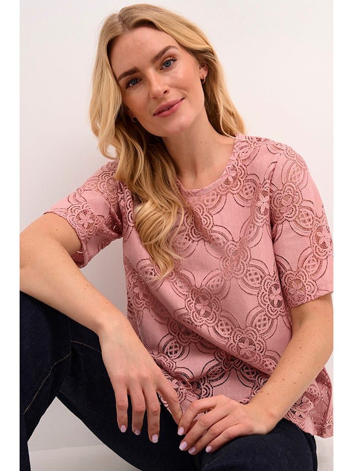 CULTURE Bluzka w kolorze jasnoróżowym rozmiar: XL