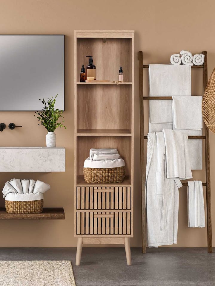 THE HOME DECO FACTORY Regał stojący "Klaus" w kolorze brązowym - 40 x 160 x 30 cm rozmiar: onesize