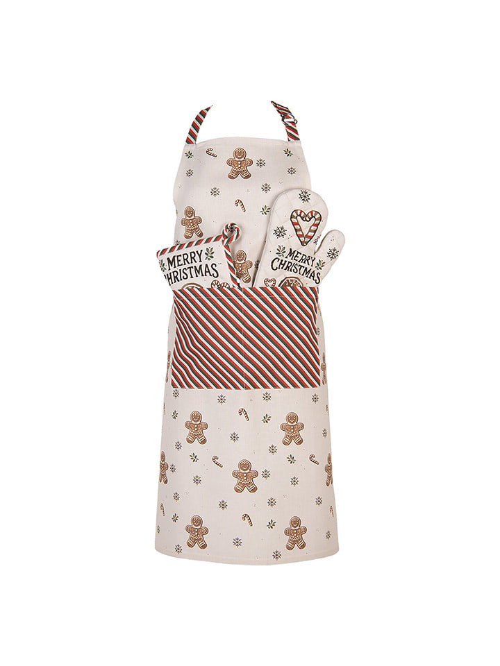 Clayre & Eef Fartuch w kolorze jasnobrązowo-beżowym - 85 x 70 cm rozmiar: onesize