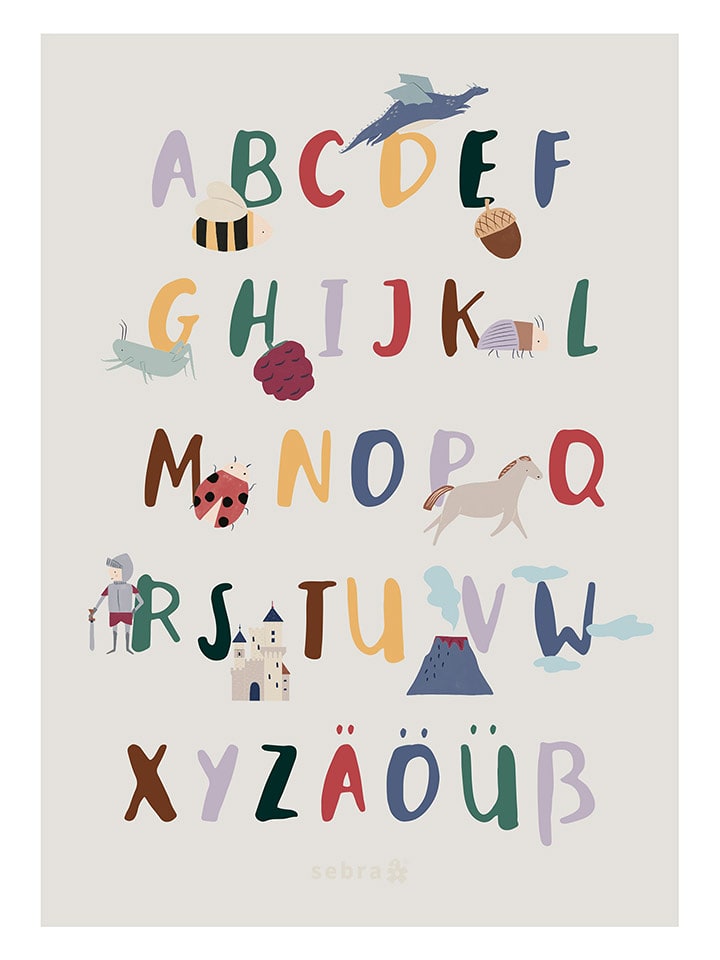 Sebra Druk artystyczny "Pixie" ze wzorem - 50 x 70 cm rozmiar: onesize