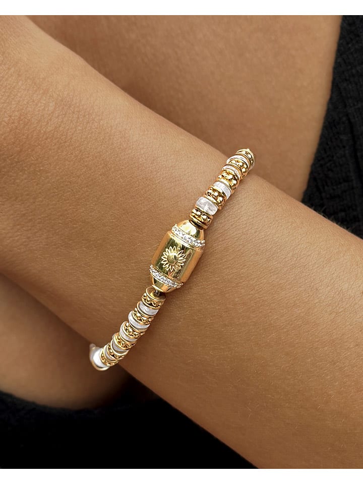 Taboo Pozłacana bransoletka z kamieniami księżycowymi rozmiar: onesize