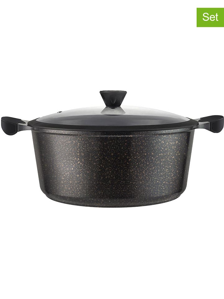 Laguiole 2-częściowy zestaw "Cappuccino" w kolorze ciemnoszarym - 6,7 l rozmiar: onesize