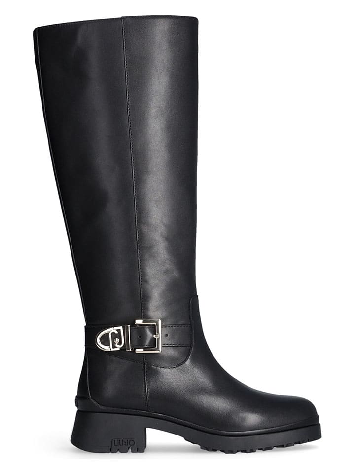 Liu Jo Skórzane kozaki w kolorze czarnym rozmiar: 37