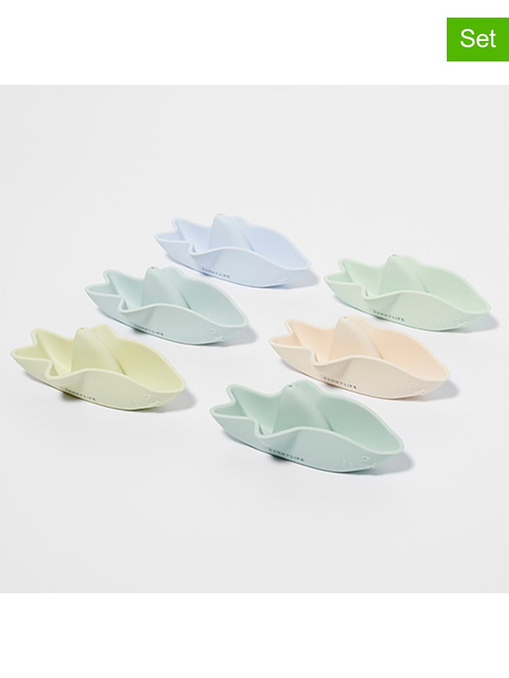 Sunny Life Zabawki (6 szt.) "Shark Boat" w różnych kolorach do wody - 3+ rozmiar: onesize