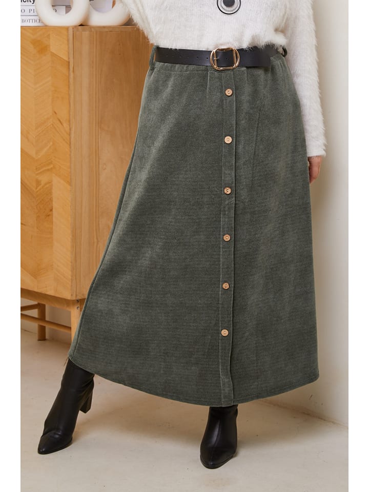 Curvy Lady Spódnica w kolorze khaki rozmiar: 40/42