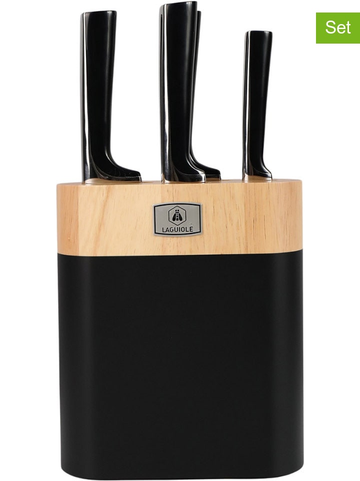Laguiole 5-częściowy zestaw "ScintiBois" w kolorze czarno-beżowym rozmiar: onesize