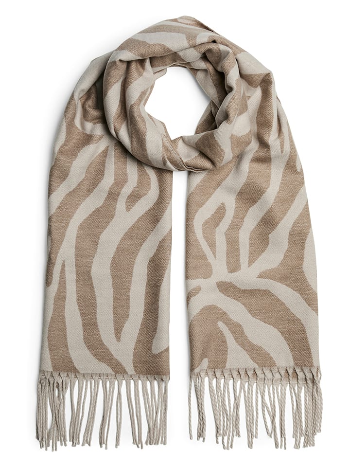 Pieces Szal w kolorze beżowym rozmiar: onesize