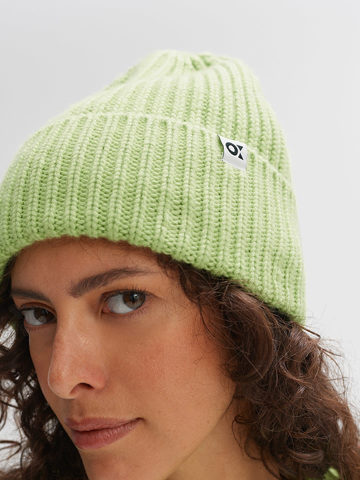 OPUS Czapka beanie w kolorze jasnozielonym rozmiar: onesize