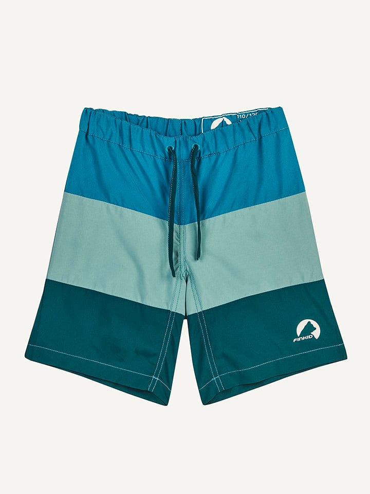 finkid Szorty kąpielowe "Uimari" w kolorze niebiesko-turkusowym rozmiar: 90/100