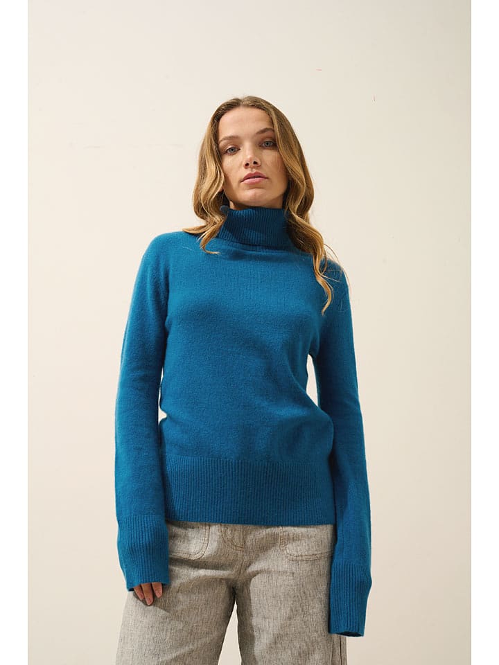 Just Cashmere Kaszmirowy golf "Lexie" w kolorze niebieskim rozmiar: S