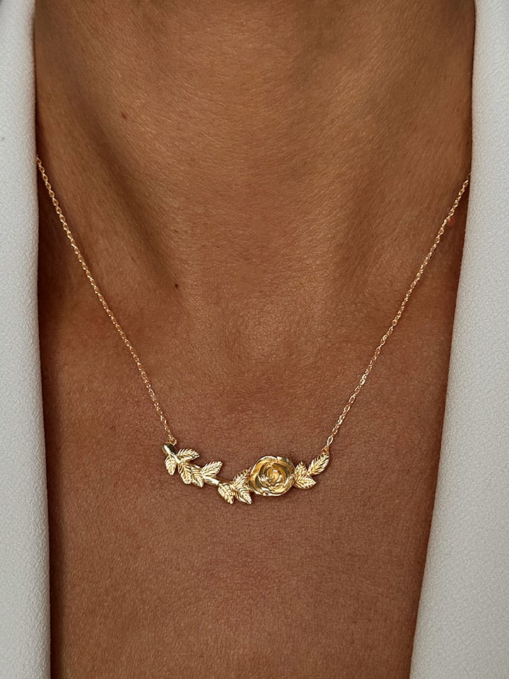 DI GIORGIO Pozłacany naszyjnik z elementem ozdobnym rozmiar: onesize