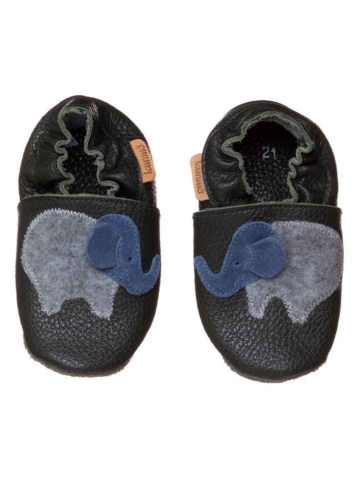 lamino Buty w kolorze ciemnozielonym do raczkowania rozmiar: 22/23