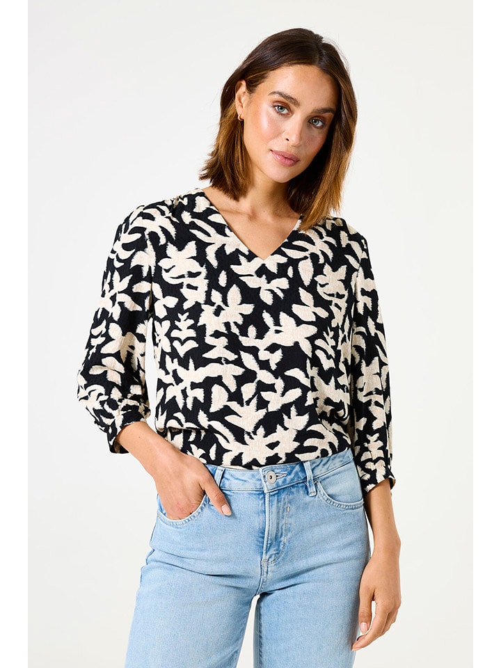 Garcia Koszulka w kolorze czarno-białym rozmiar: M