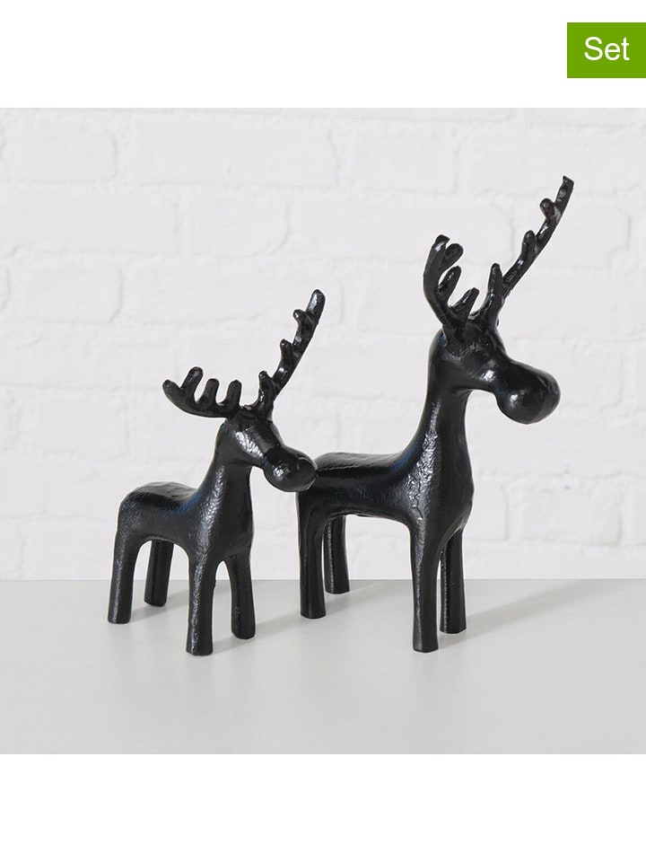 Boltze Figurki dekoracyjne (2 szt.) "Tarni" w kolorze czarnym rozmiar: onesize