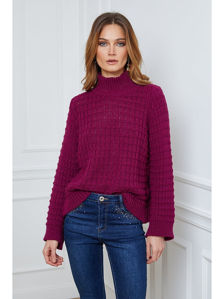 Joséfine Sweter w kolorze jagodowym rozmiar: S