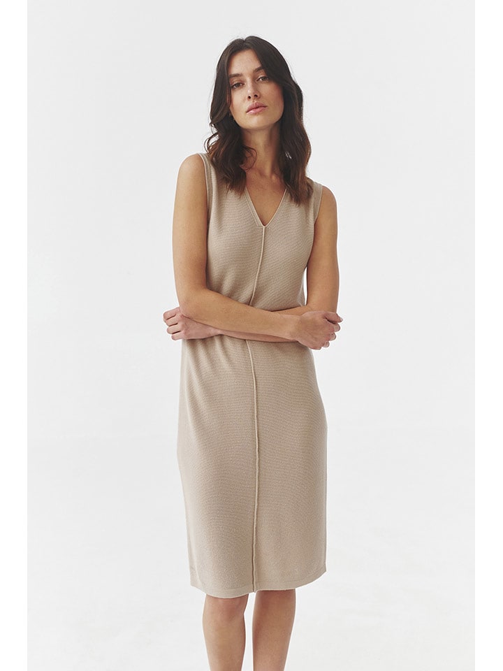 TATUUM Sukienka dzianinowa w kolorze beżowym rozmiar: M