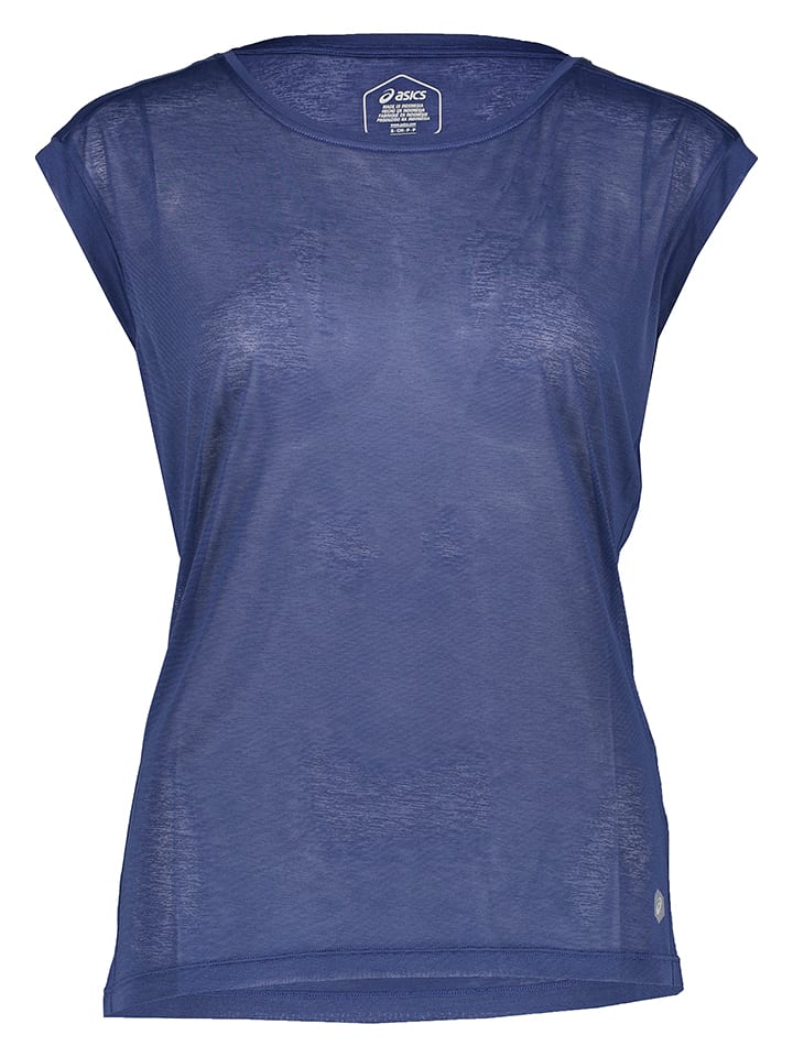 asics Koszulka sportowa w kolorze granatowym rozmiar: L