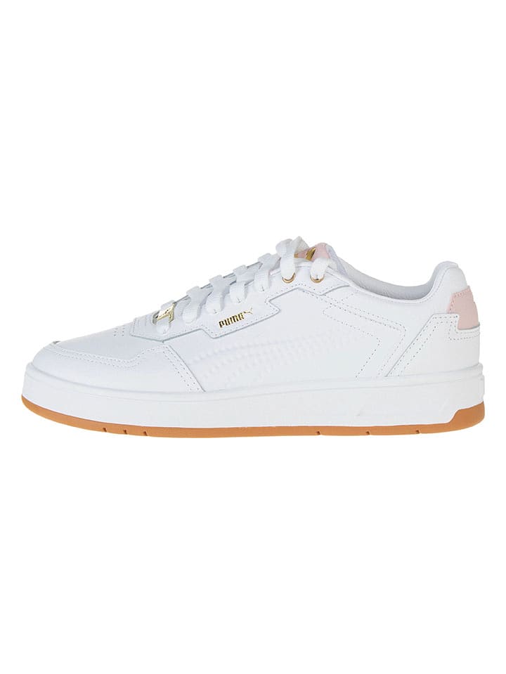 Puma Skórzane sneakersy "Court Classic Lux" w kolorze białym rozmiar: 41