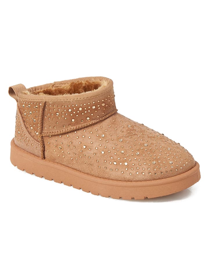 C'M Botki zimowe w kolorze jasnobrązowym rozmiar: 36