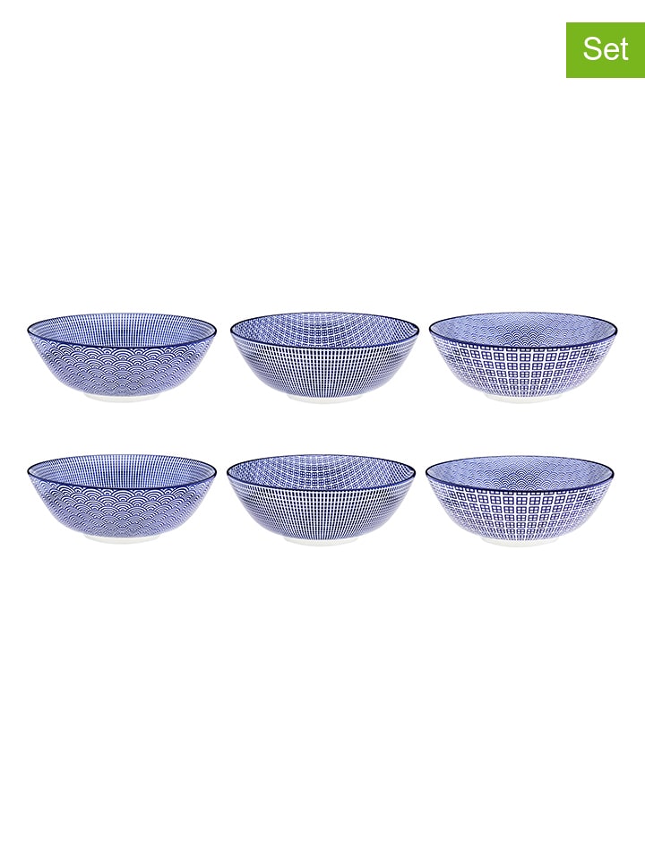 Björn Salaterki (6 szt.) "Dark" w kolorze granatowym - Ø 21 cm rozmiar: onesize