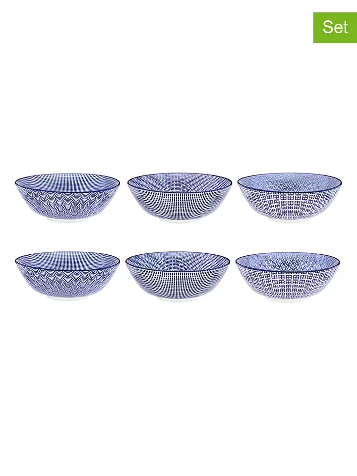 Björn Salaterki (6 szt.) "Dark" w kolorze granatowym - Ø 21 cm rozmiar: onesize