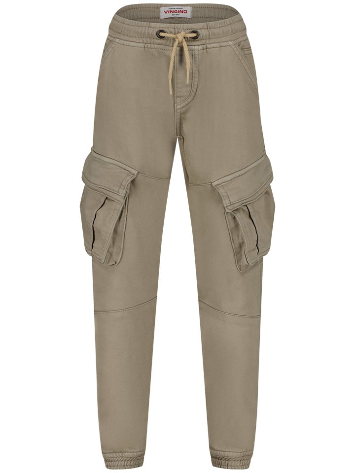 Vingino Bojówki - Regular fit - w kolorze jasnobrązowym rozmiar: 158