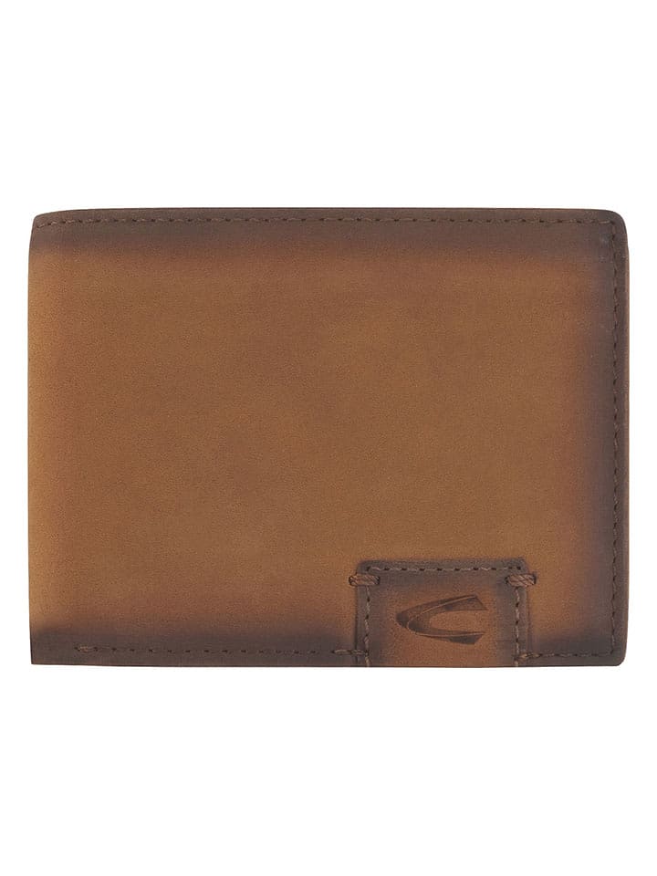 Camel Active Skórzany portfel "Dallas" w kolorze jasnobrązowym - 11 x 8,7 x 1,5 cm rozmiar: onesize