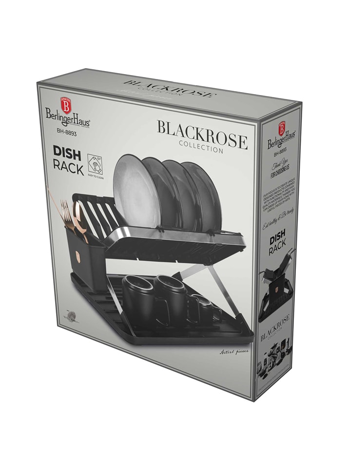 Berlinger Haus Ociekacz "Black Rose" w kolorze czarnym - 48 x 35,4 x 27,2 cm rozmiar: onesize