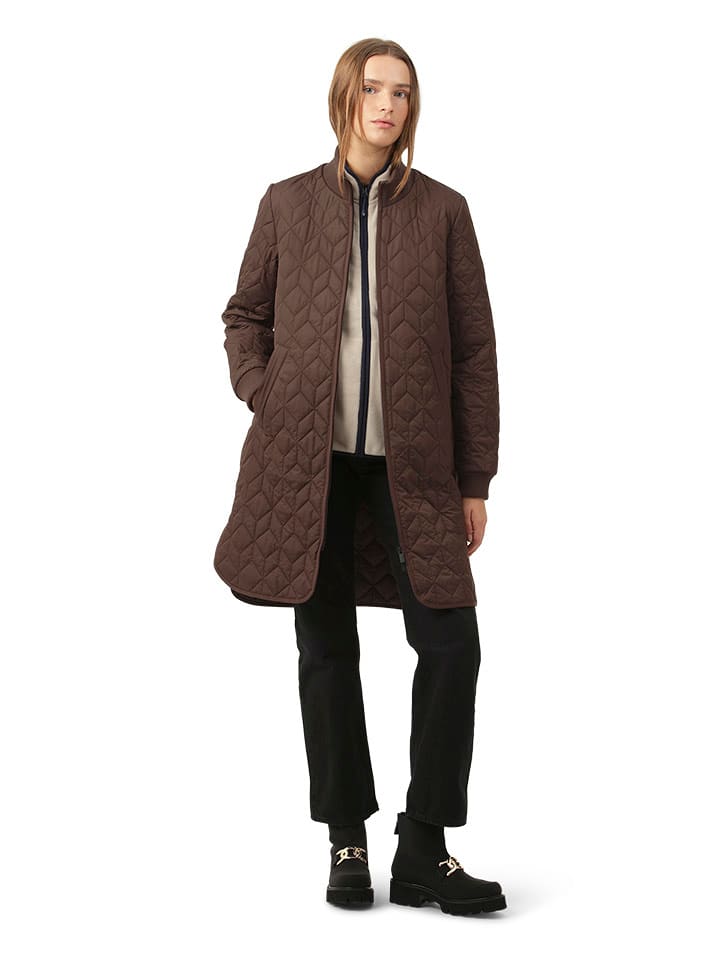 Ilse Jacobsen Płaszcz pikowany w kolorze ciemnobrązowym rozmiar: 34