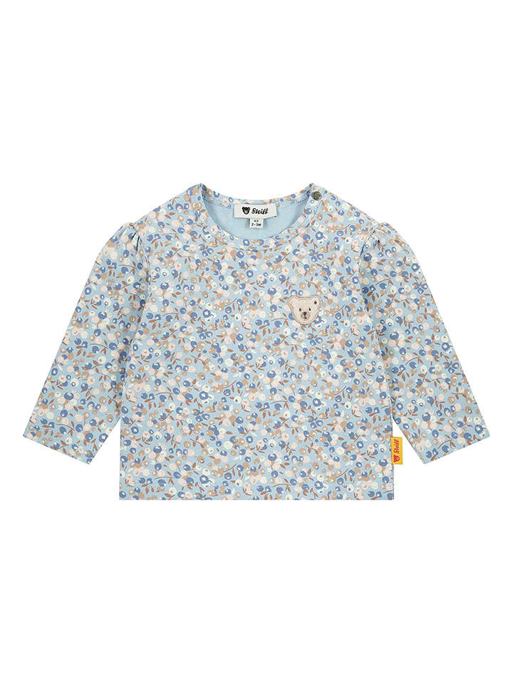 Steiff Koszulka w kolorze błękitno-beżowym rozmiar: 86